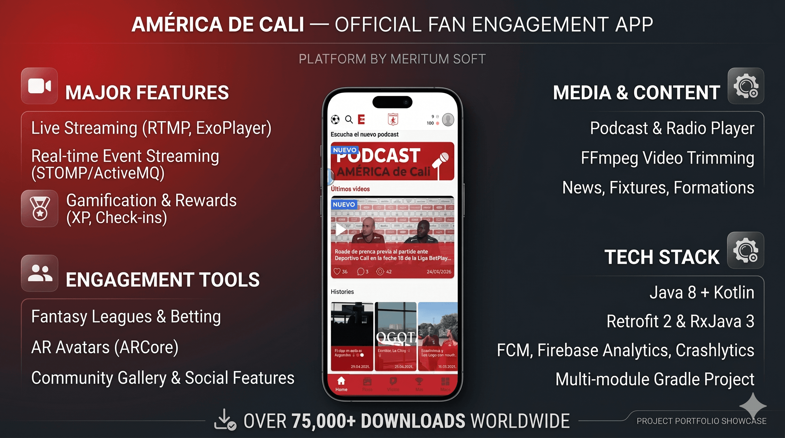 América de Cali — Android Fan Engagement App