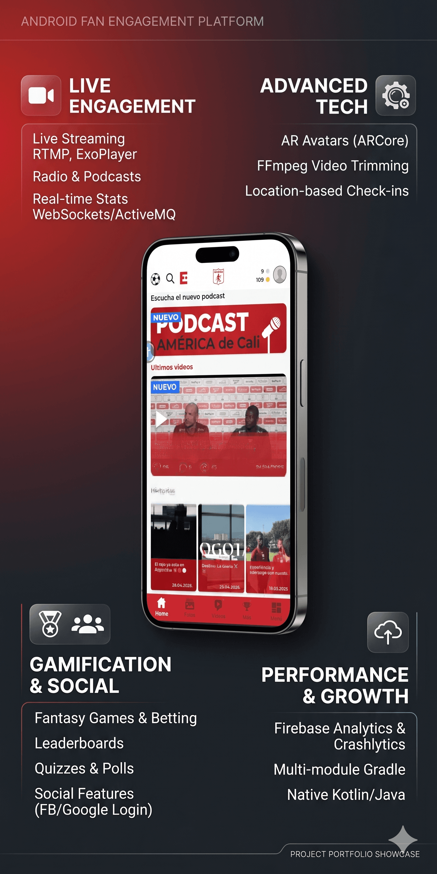 América de Cali — Android Fan Engagement App gallery image 1